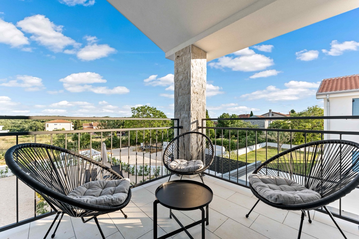 Balcony with Istrian countryside view